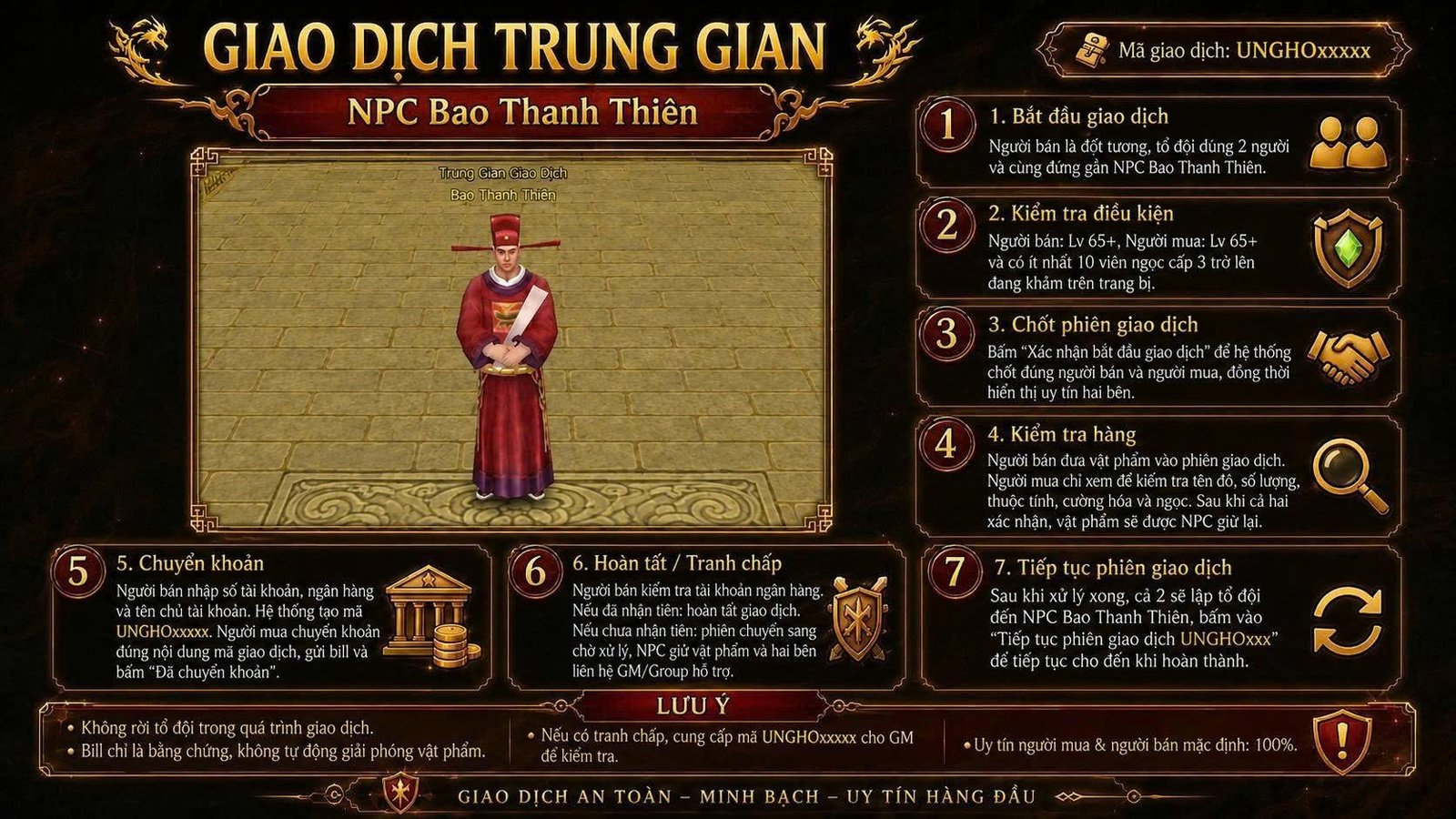 NPC trung gian - Hạn chế scam